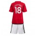 Billige Manchester United Casemiro #18 Børnetøj Hjemmebanetrøje til baby 2023-24 Kortærmet (+ korte bukser)